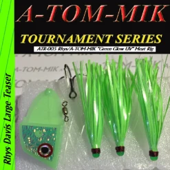 Lures A-TOM-MIK ATR-005 Rhys/A-TOM-MIK “Green Glow UV” Meat Rig