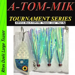 A-TOM-MIK ATR-016 Rhys/A-TOM-MIK Hammer Glow Meat Rig Lures