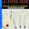 A-TOM-MIK 009-King/A-TOM-MIK “White Double Glow” Meat Rig Lures
