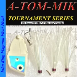 Lures A-TOM-MIK 028-King/A-TOM-MIK “UV White Glow” Meat Rig