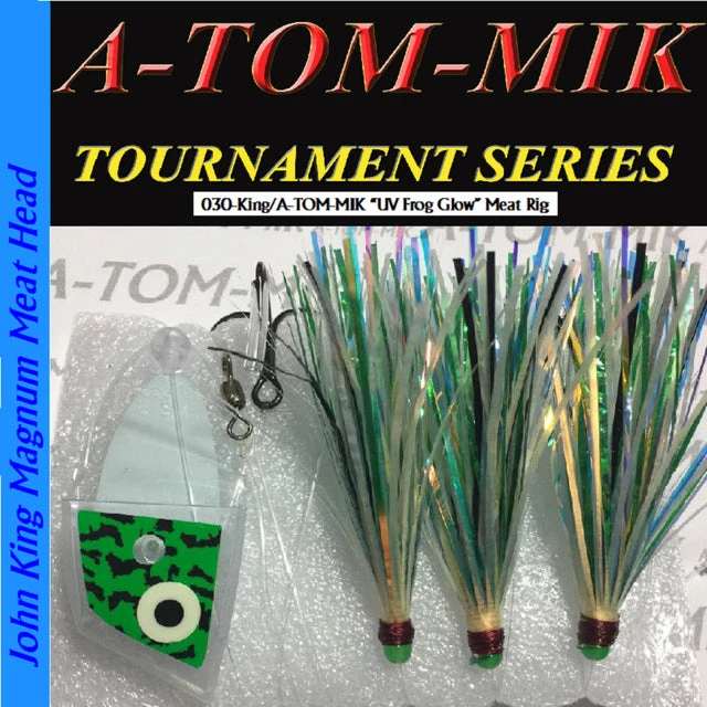 A-TOM-MIK King-030/UV Glow Frog Meat Rig Lures