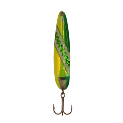 Michigan Stinger Spoon Green Dolphin Yellow UV Lures