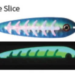 Moonshine Lures Half Moon Spoon Blue Slice