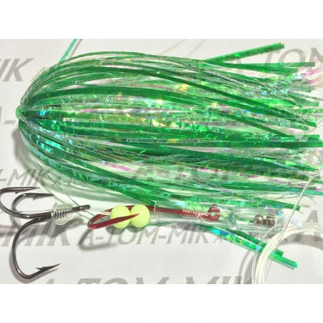 A-TOM-MIK Tournament Series Trolling Flies T023 Crinkle Green (2003)) Lures