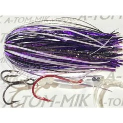 Lures A-TOM-MIK Tournament Series Trolling Flies T068 Black/Purple Glow (2008)
