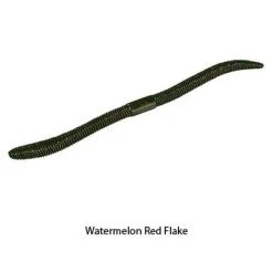Jackall Flick Shake Worms Watermelon Red Flake Plastic Bait