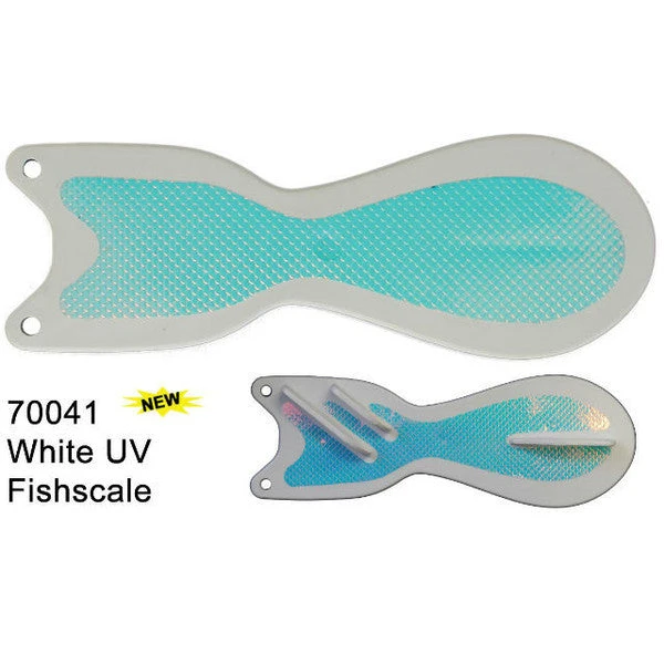 Dreamweaver Spin Doctor Flasher White UV Fishscale Lures