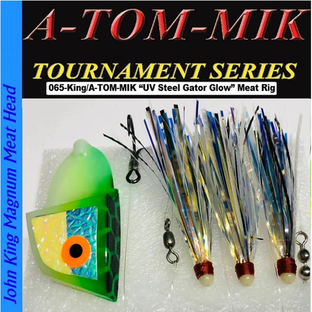 Lures A-TOM-MIK King/Steel Gator Glow Meat Rig