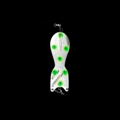Dreamweaver Spin Doctor Flasher UV Chrome Grn/Blk Dot Lures